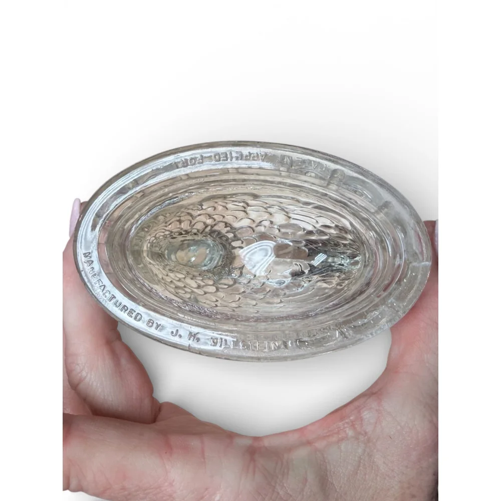 Vintage Clear Glass Hen Figurine — Open Bottom Farmhouse Cottagecore Decor